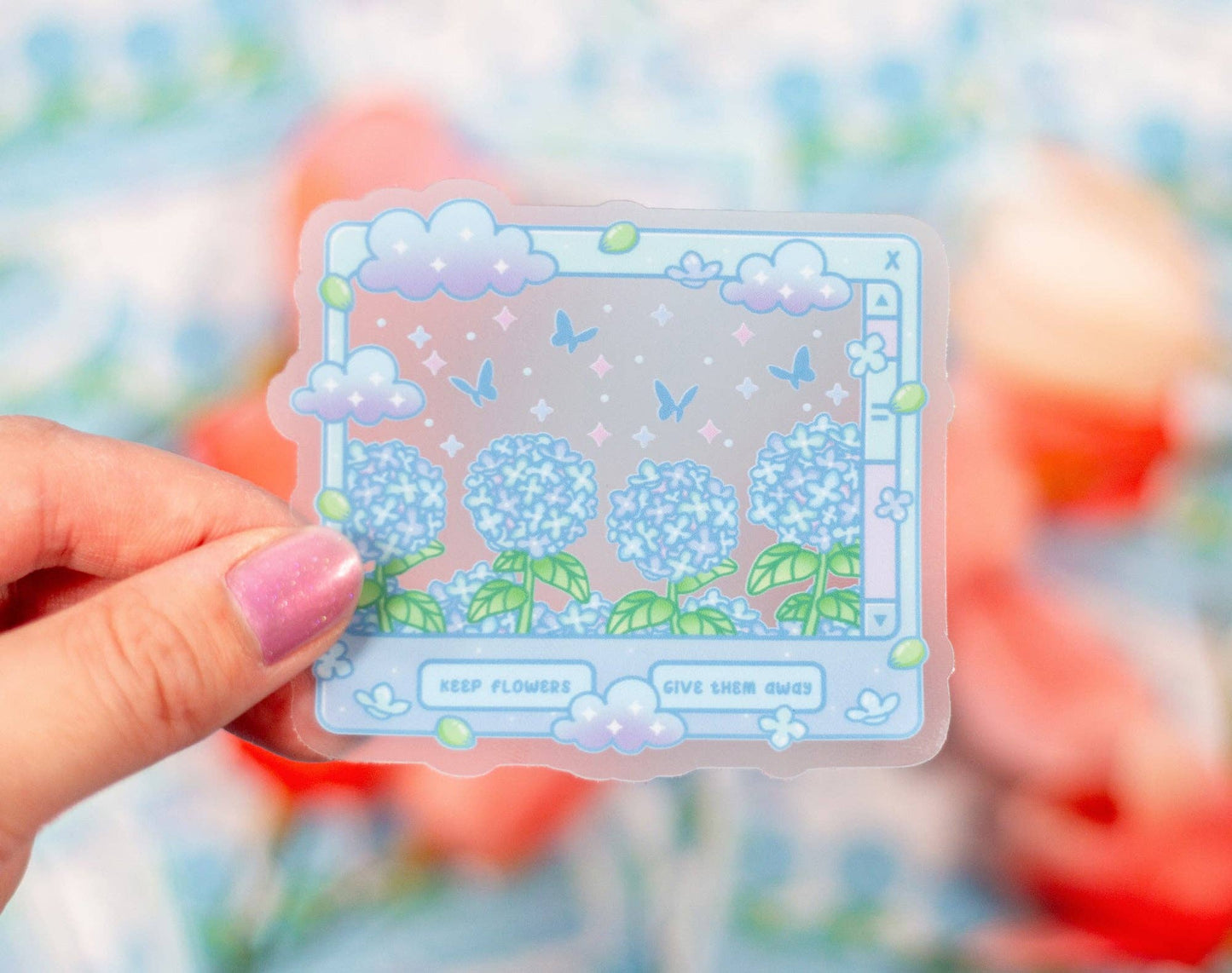 Unicorn Eclipse - Hydrangea Dreams Clear Sticker