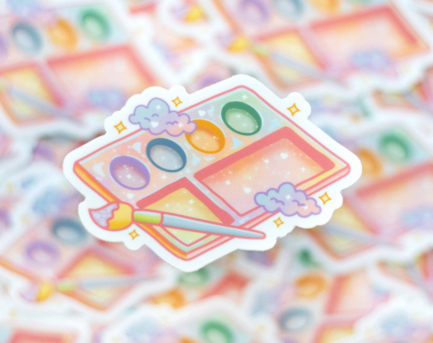Unicorn Eclipse - Paint Palette Sticker