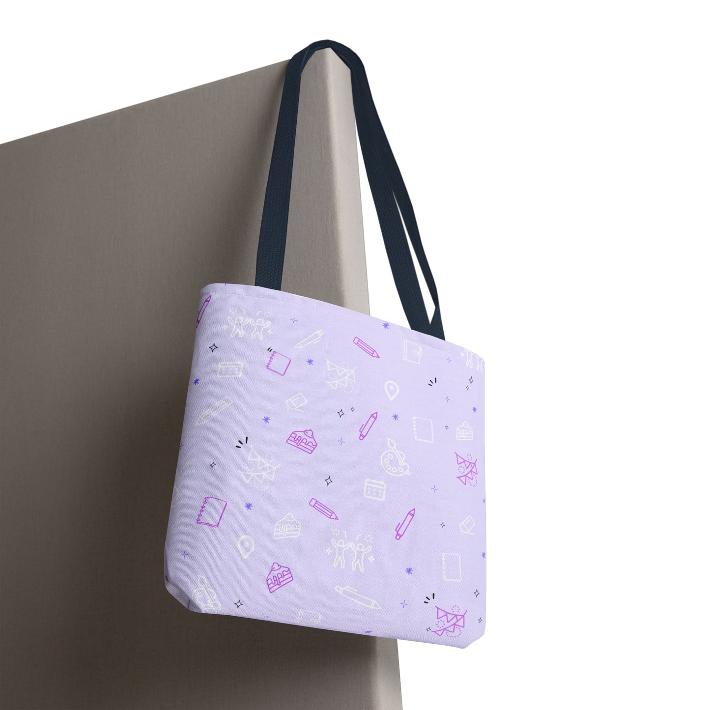 Pastel Purple Stationery Tote Bag — Official Purple Planner Party Merchandise