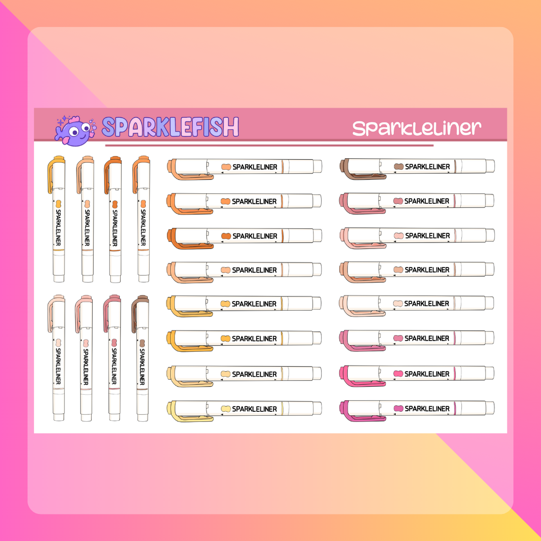 Sparkleliner Neutrals - 24 mini stickers