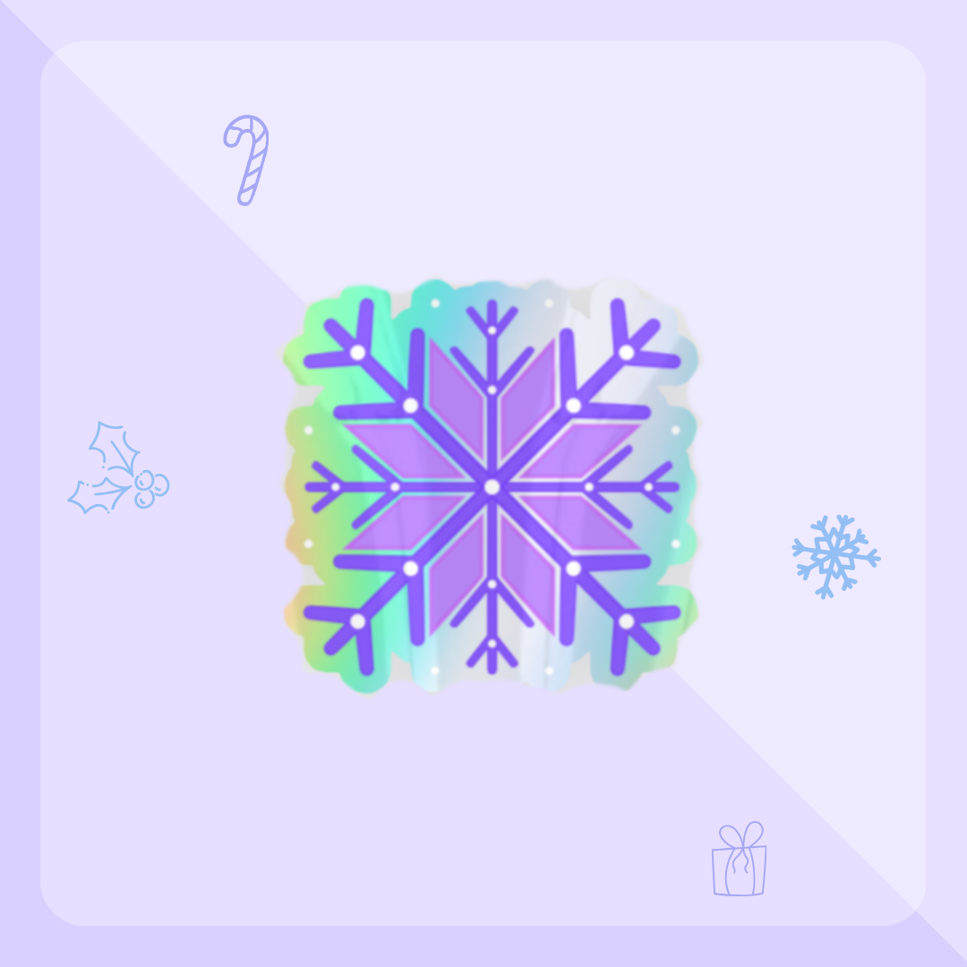 Snowflake pack of 3 - Holographic Effects Stickers