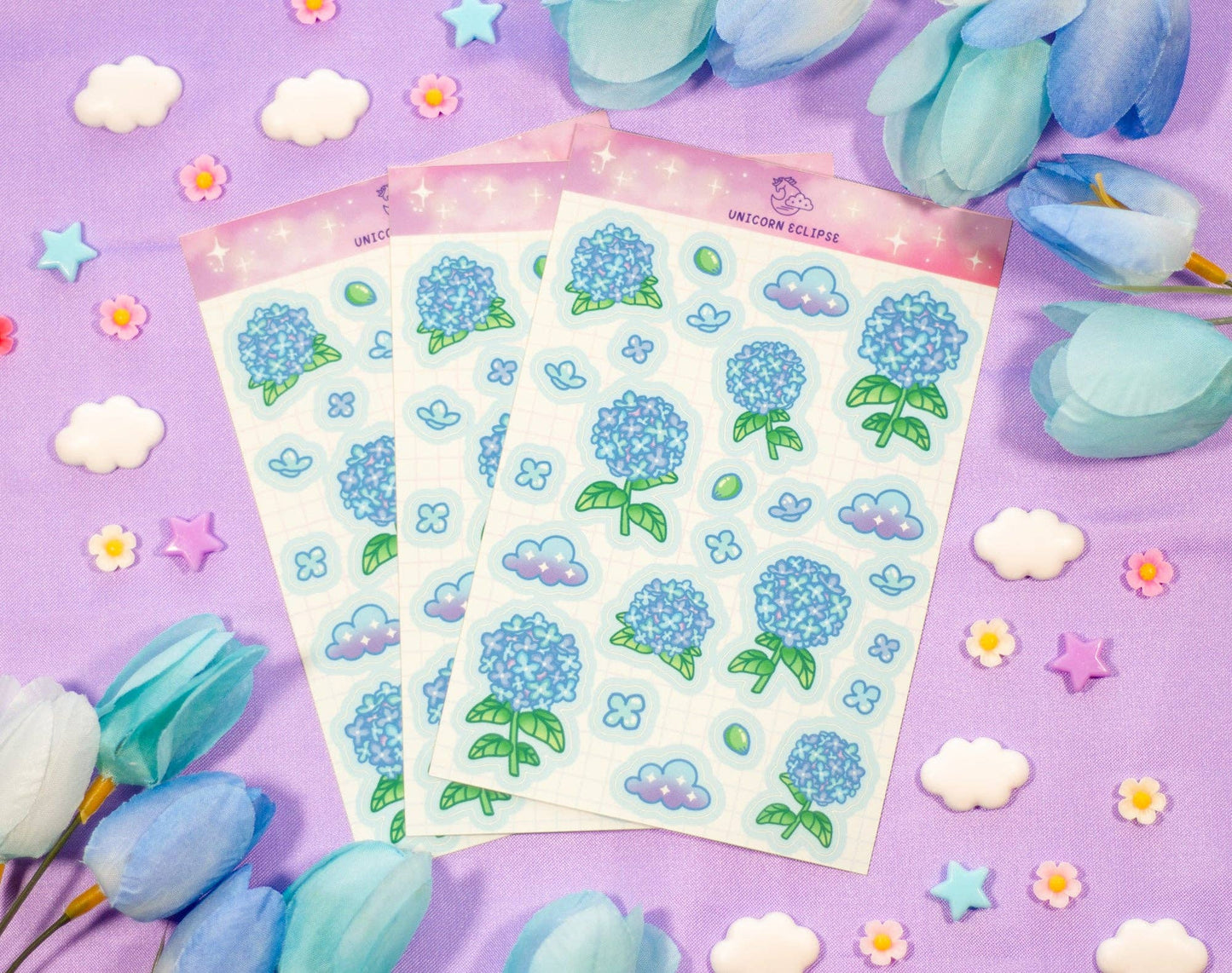 Unicorn Eclipse - Hydrangea Dreams Sticker Sheet