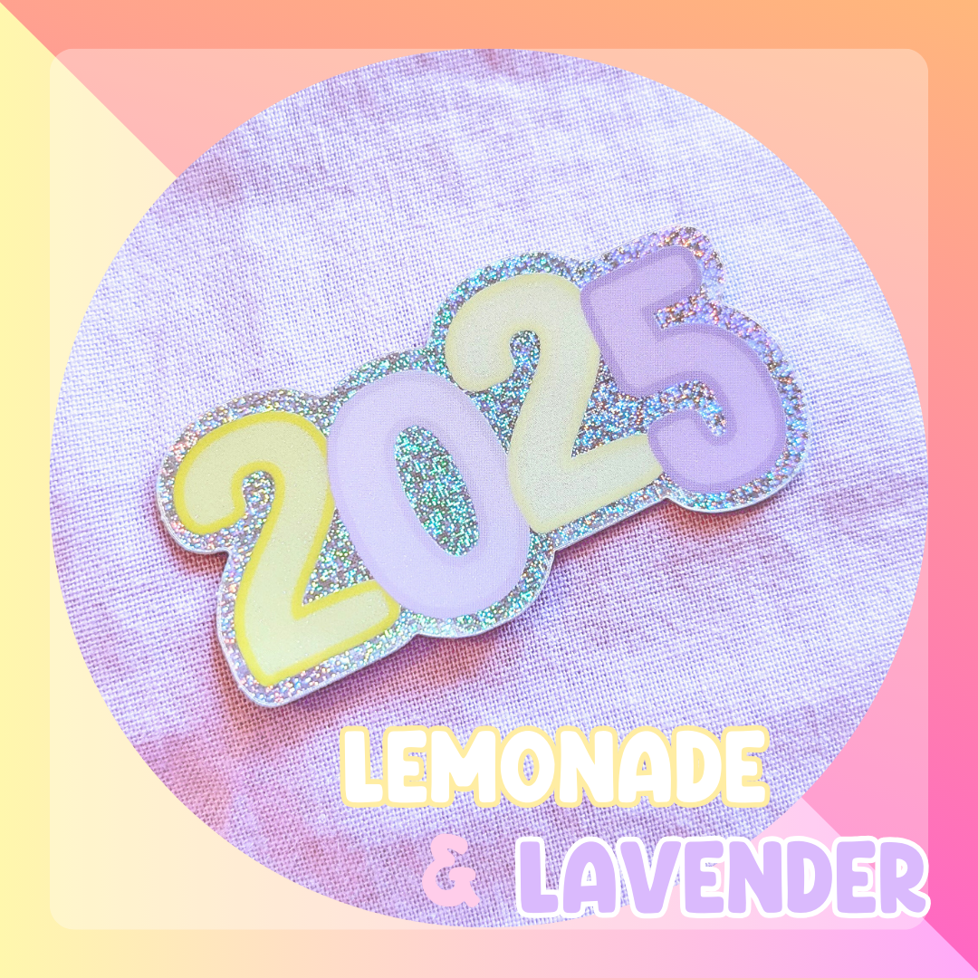 2025 Pixie Dust Glitter Sticker - Lemonade & Lavender