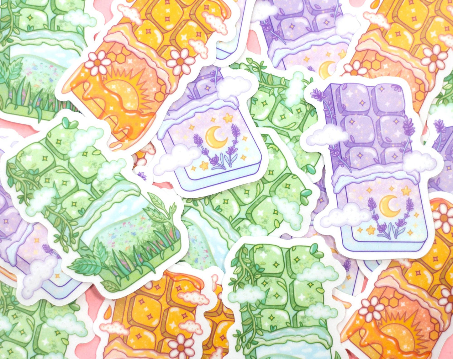 Unicorn Eclipse - Chocolate Bar Clear Stickers