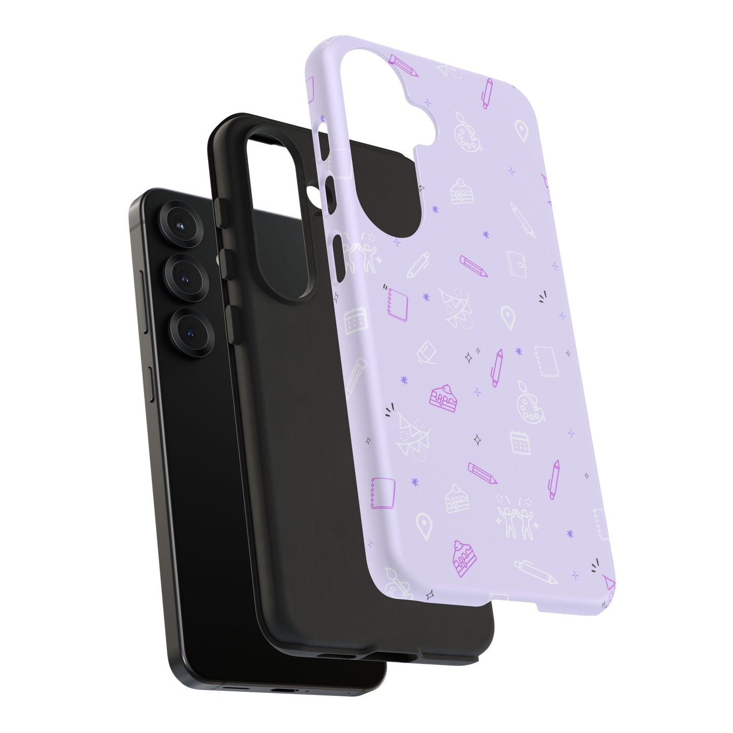 Pastel Purple Pattern Phone Tough Case — Purple Planner Party Merch