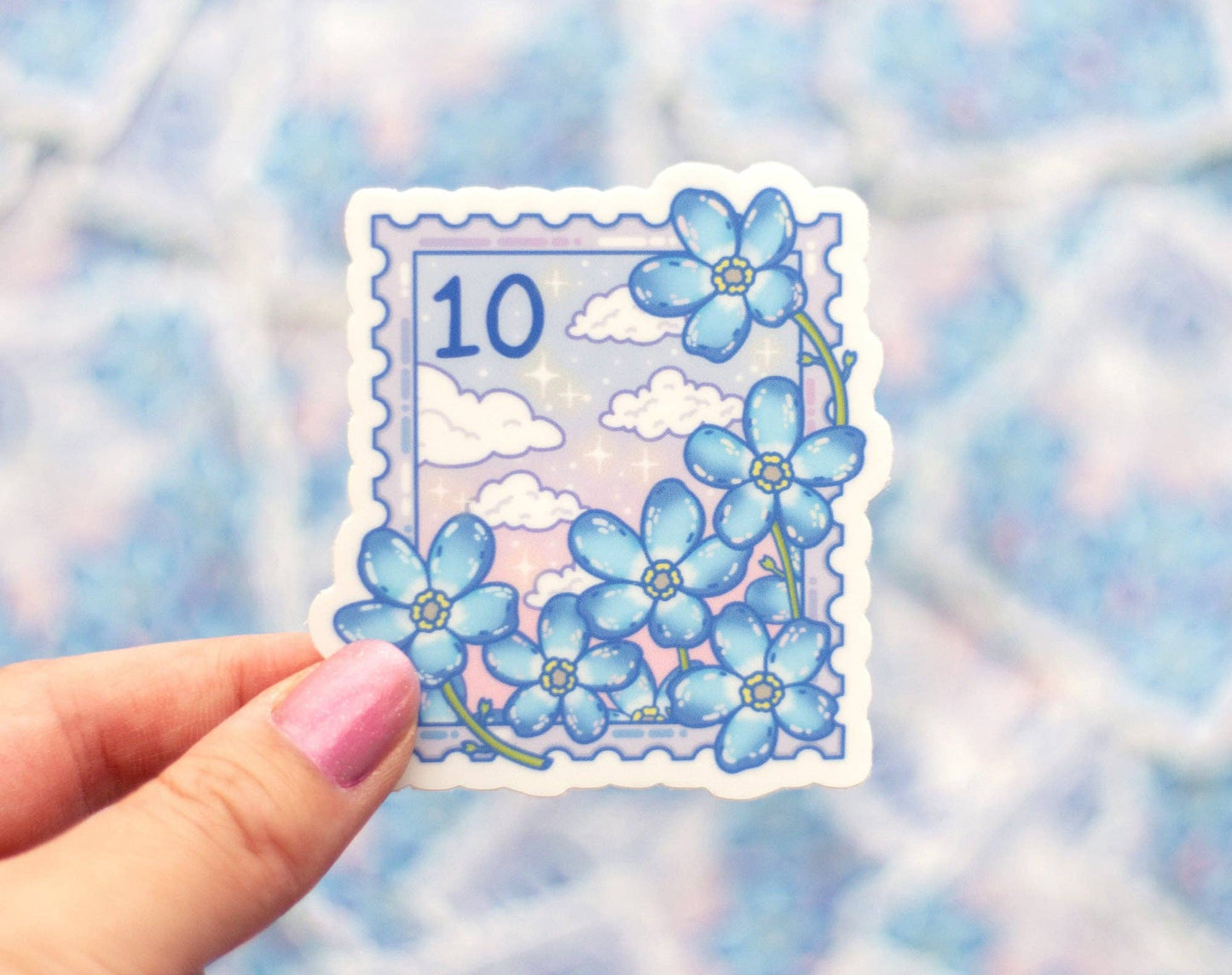 Unicorn Eclipse - Forget Me Not Stamp Sticker