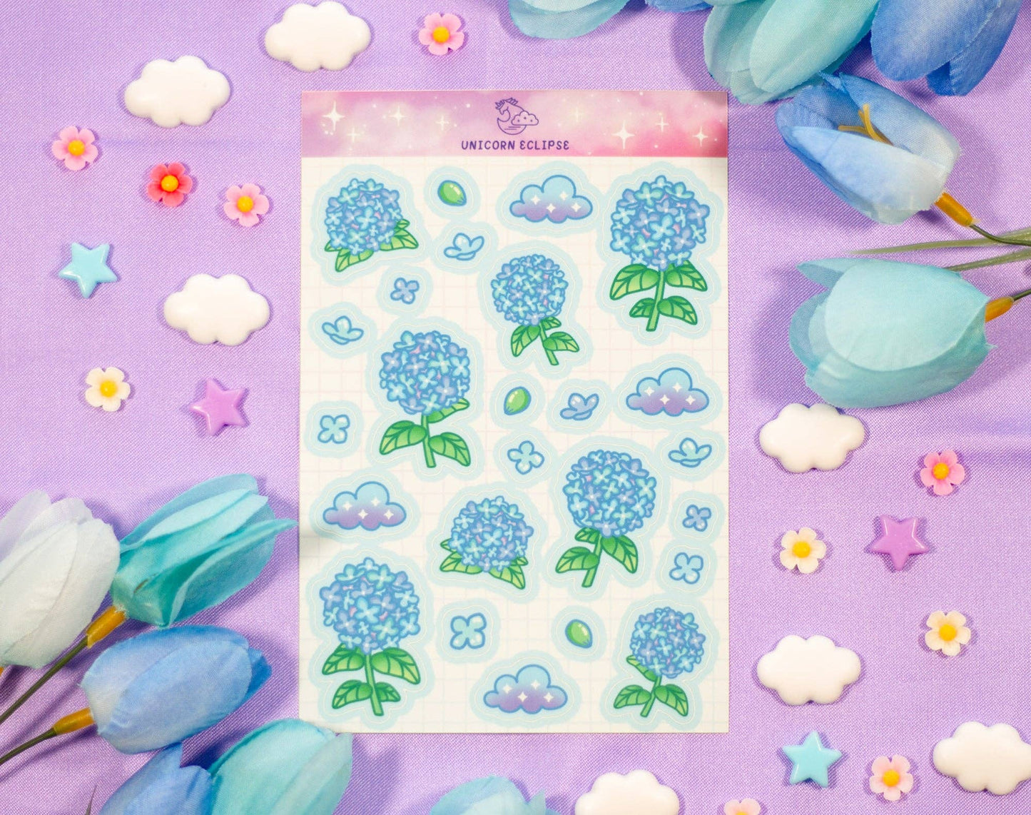 Unicorn Eclipse - Hydrangea Dreams Sticker Sheet