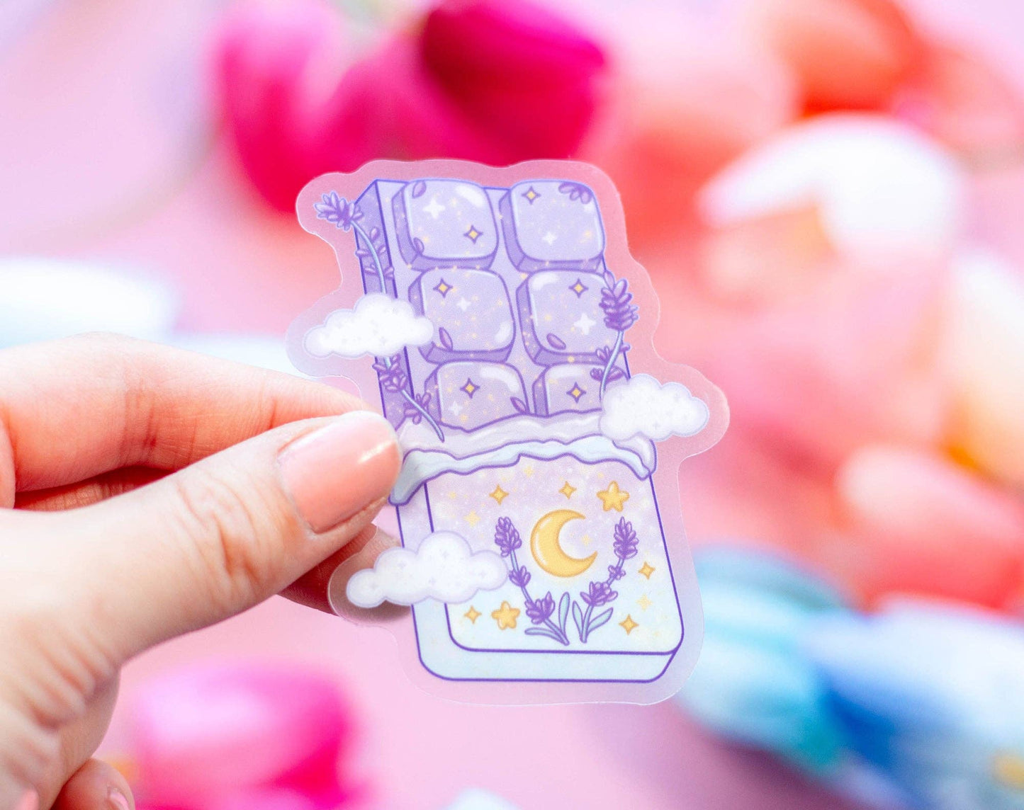 Unicorn Eclipse - Chocolate Bar Clear Stickers
