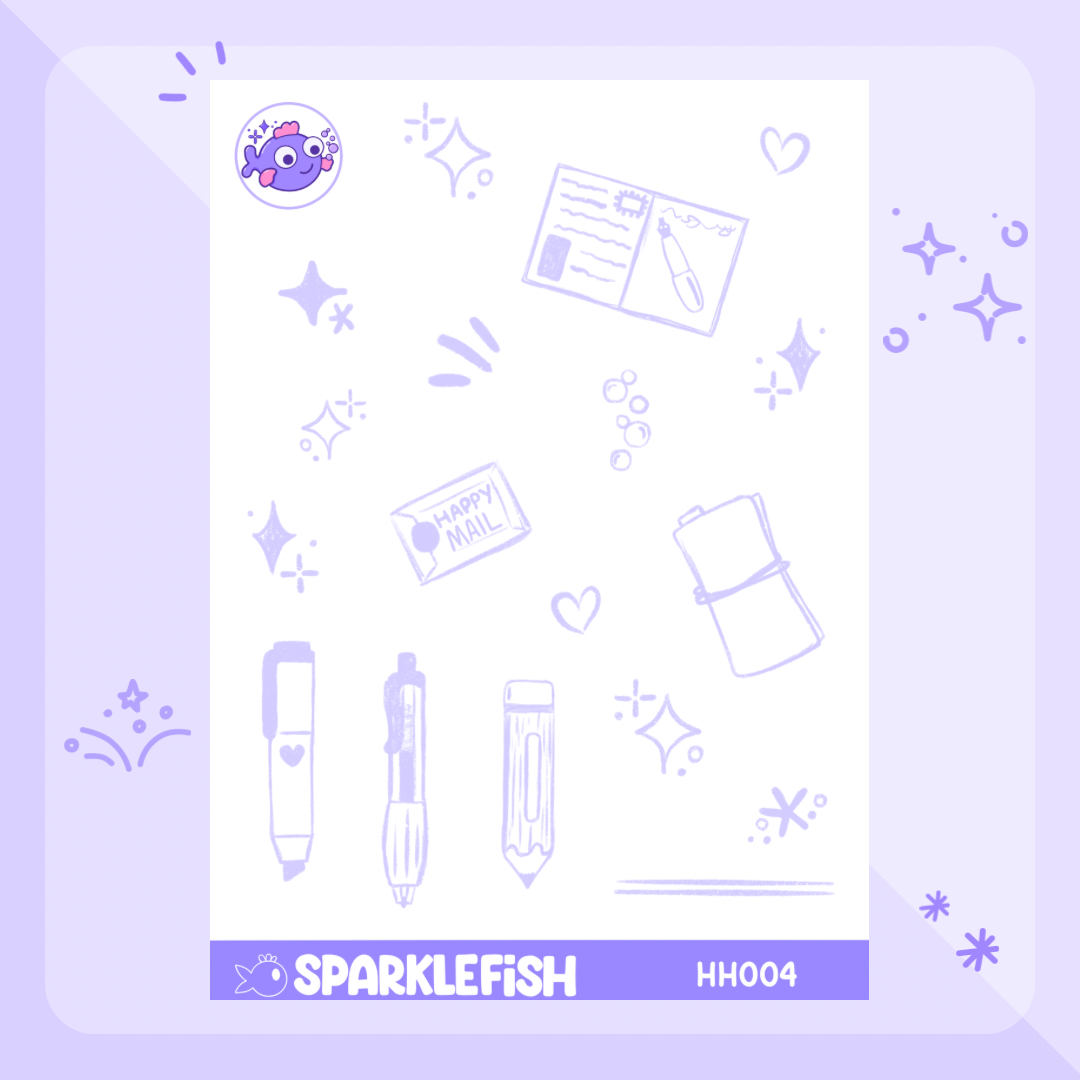 Sketchy vibes - washi sticker paper