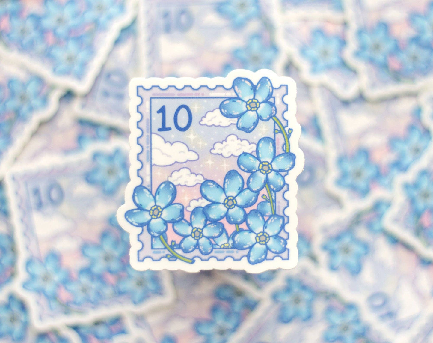 Unicorn Eclipse - Forget Me Not Stamp Sticker
