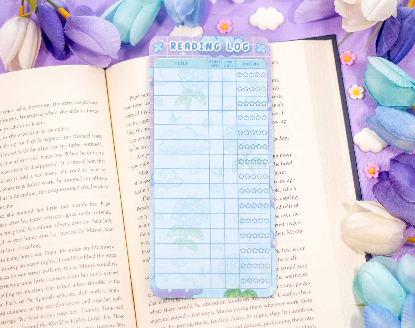 Unicorn Eclipse - Hydrangea Dreams Reading Log Bookmark