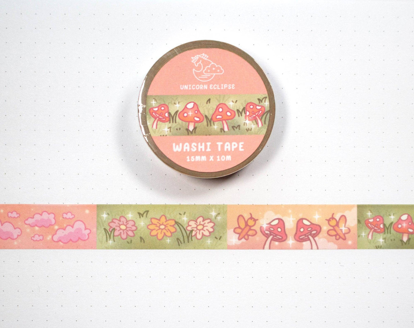 Unicorn Eclipse - Mushroom Cottagecore Washi Tape