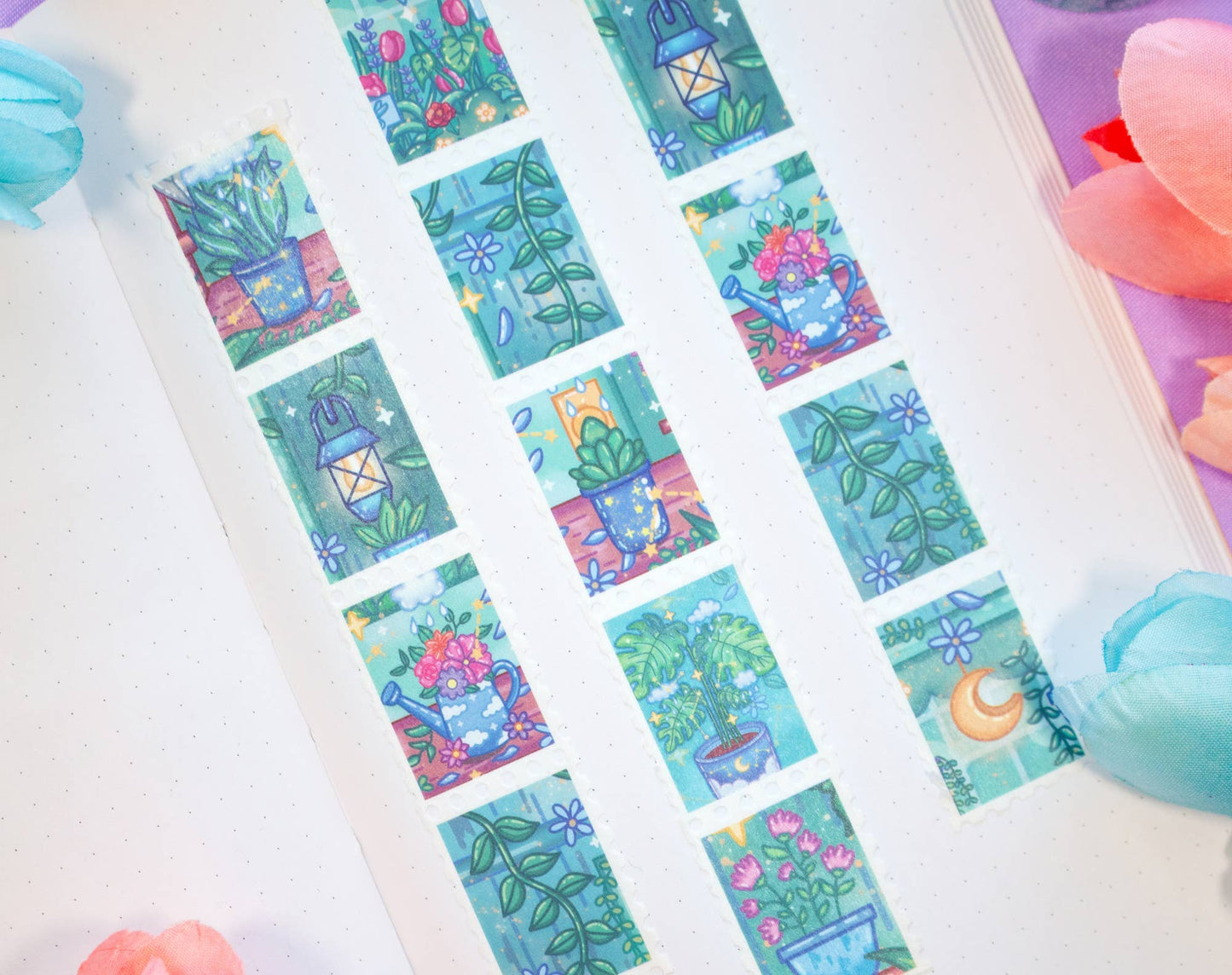 Unicorn Eclipse - Botanical Bliss Stamp Washi Tape