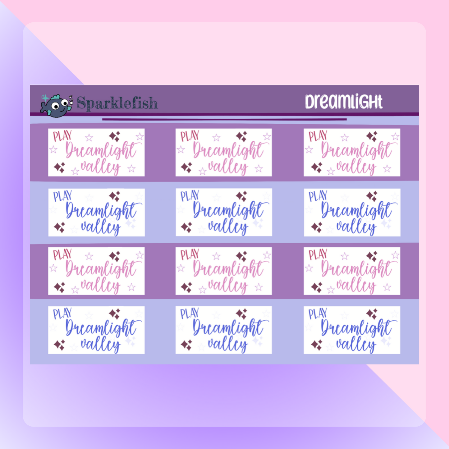 Disney dream light valley schedule time stickers