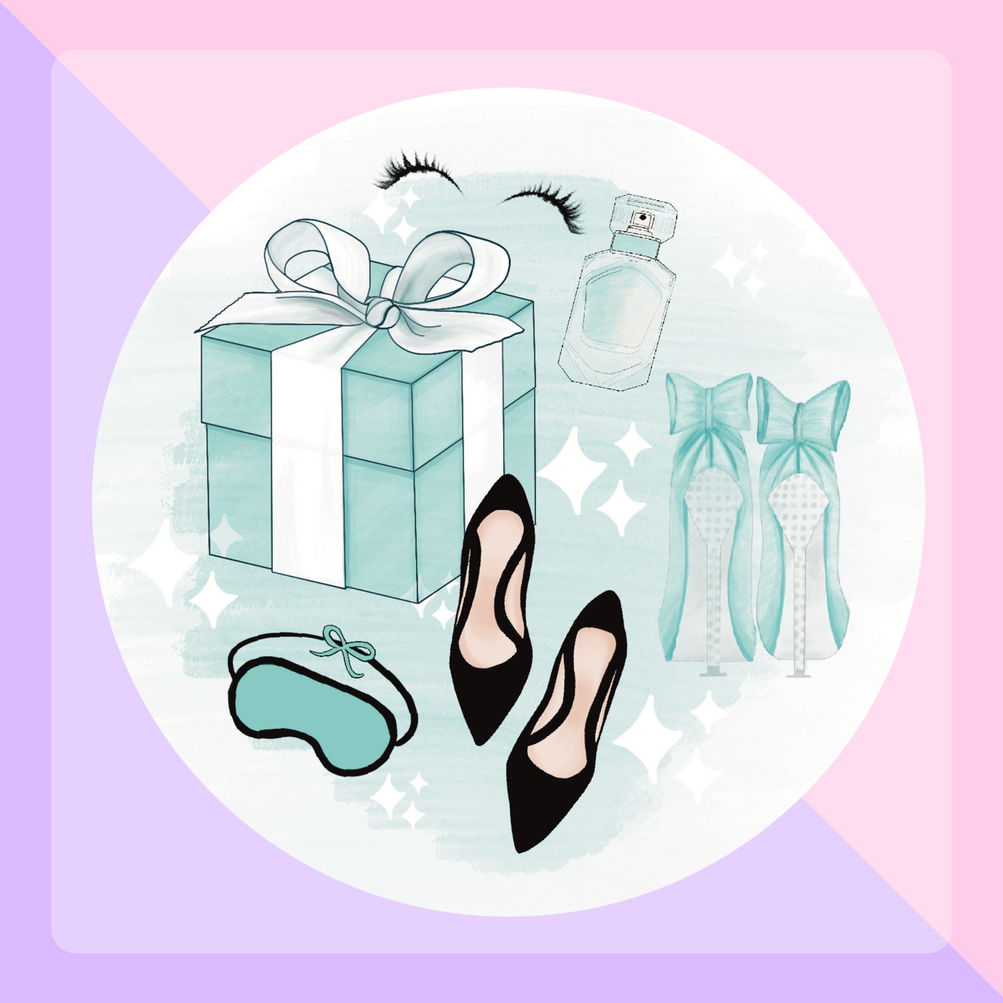Illustrated Pocket Mirror