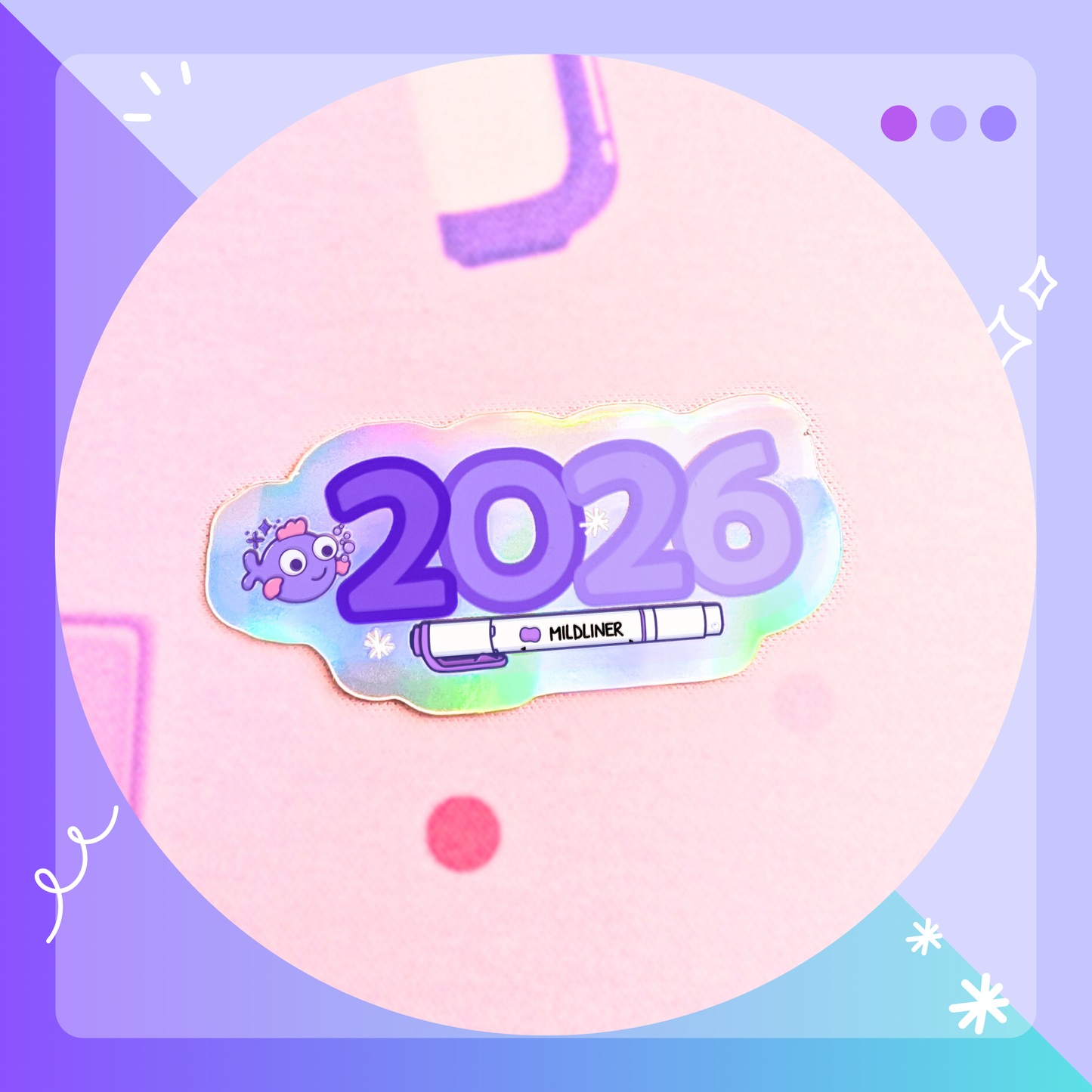 2026 Purples - Holographic Effects Sticker