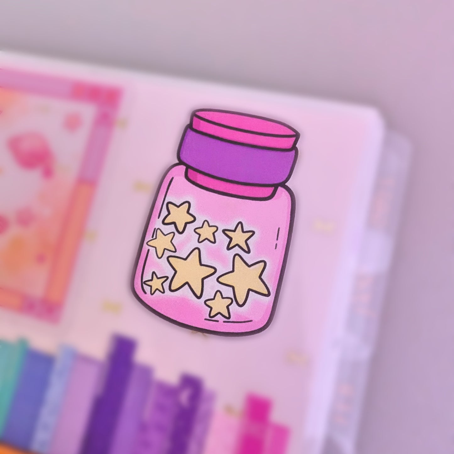 Cosy Star Jar Collection | Clear Matte Vinyl Sticker