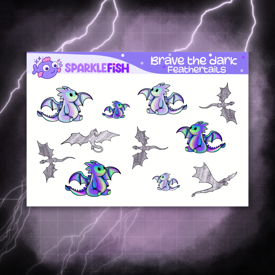Brave the dark - Feathertail Sticker Sheet