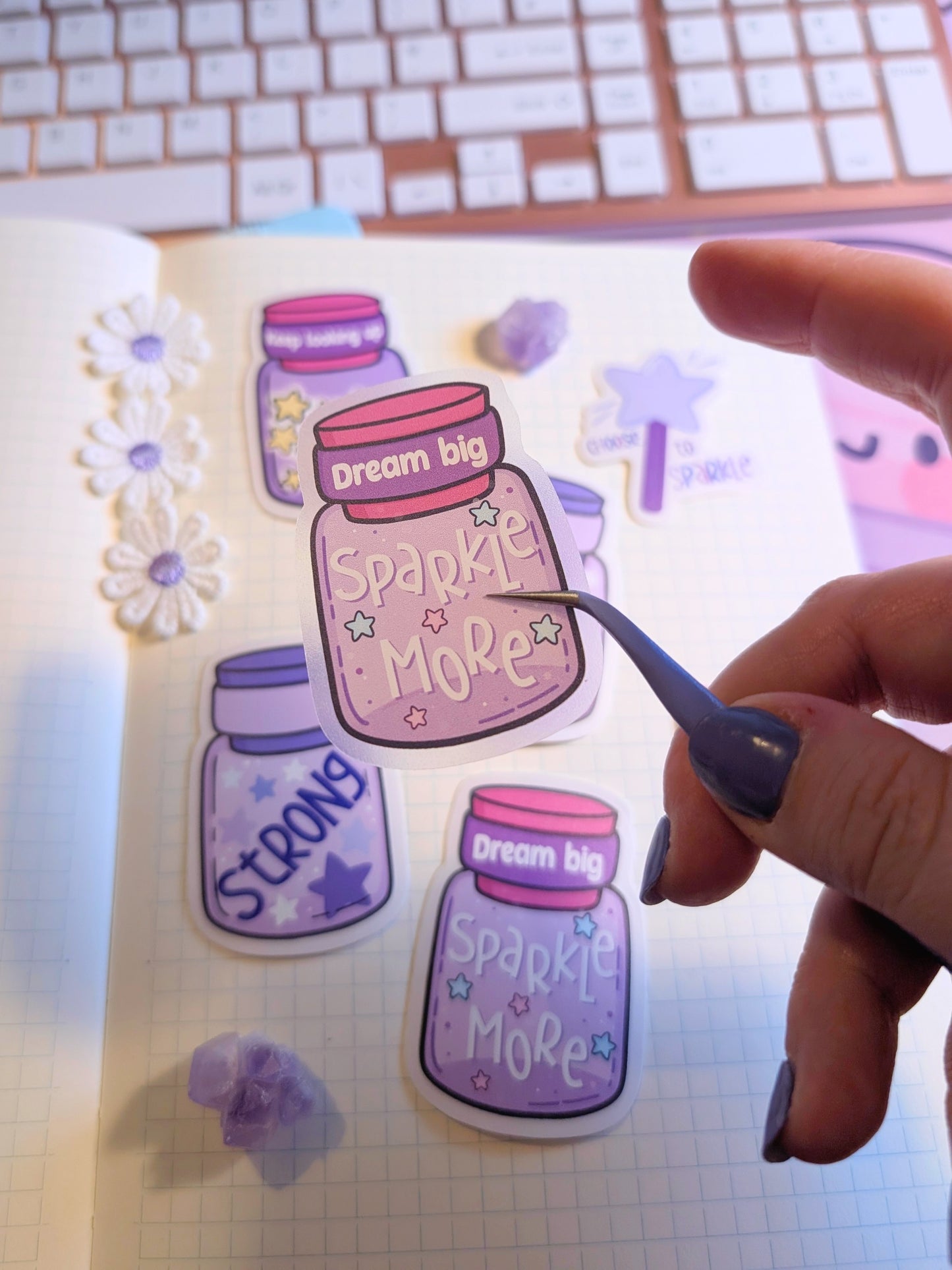 Cosy Star Jar Collection | Clear Matte Vinyl Sticker