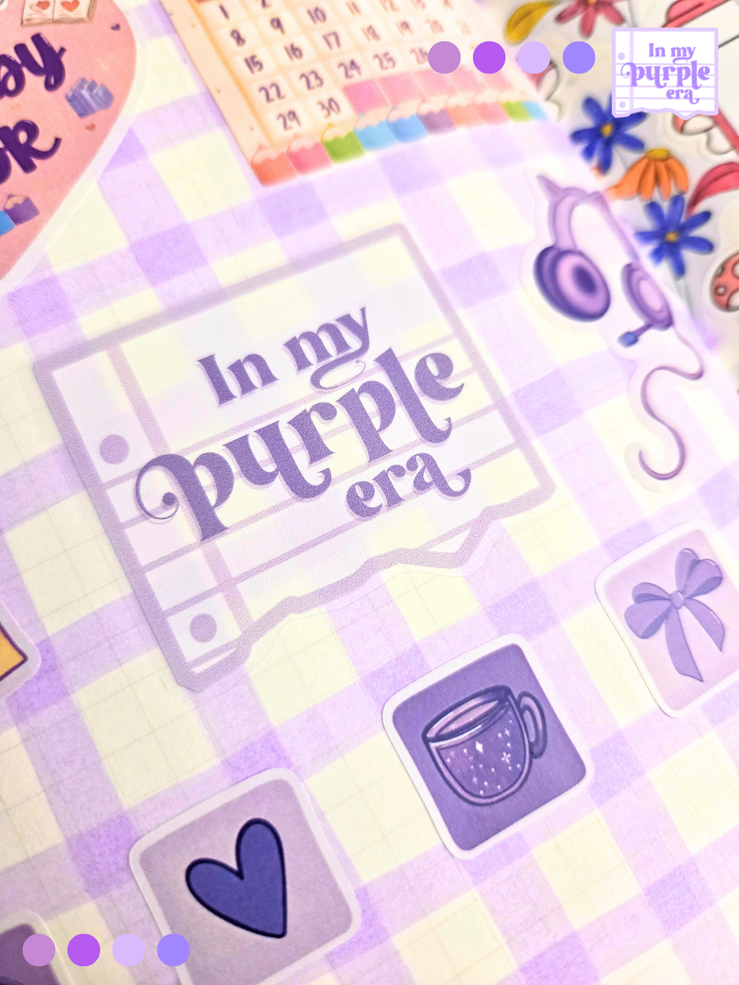 In My Purple Era - Purple Notes Clear Sticker
