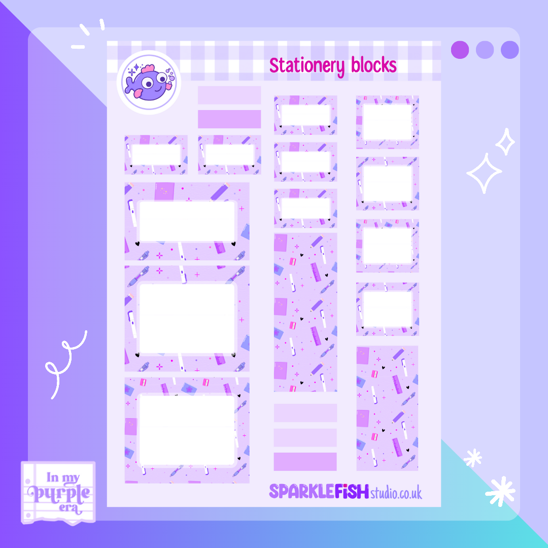 Stationery Blocks - Purple Era Collection