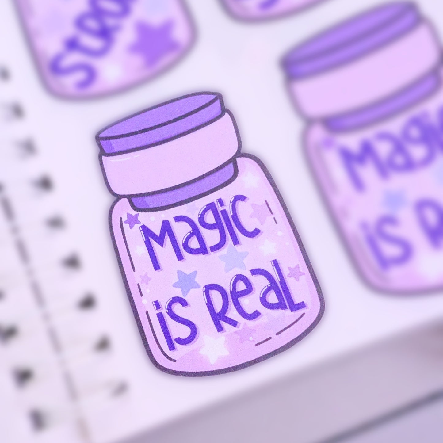 Cosy Star Jar Collection | Clear Matte Vinyl Sticker