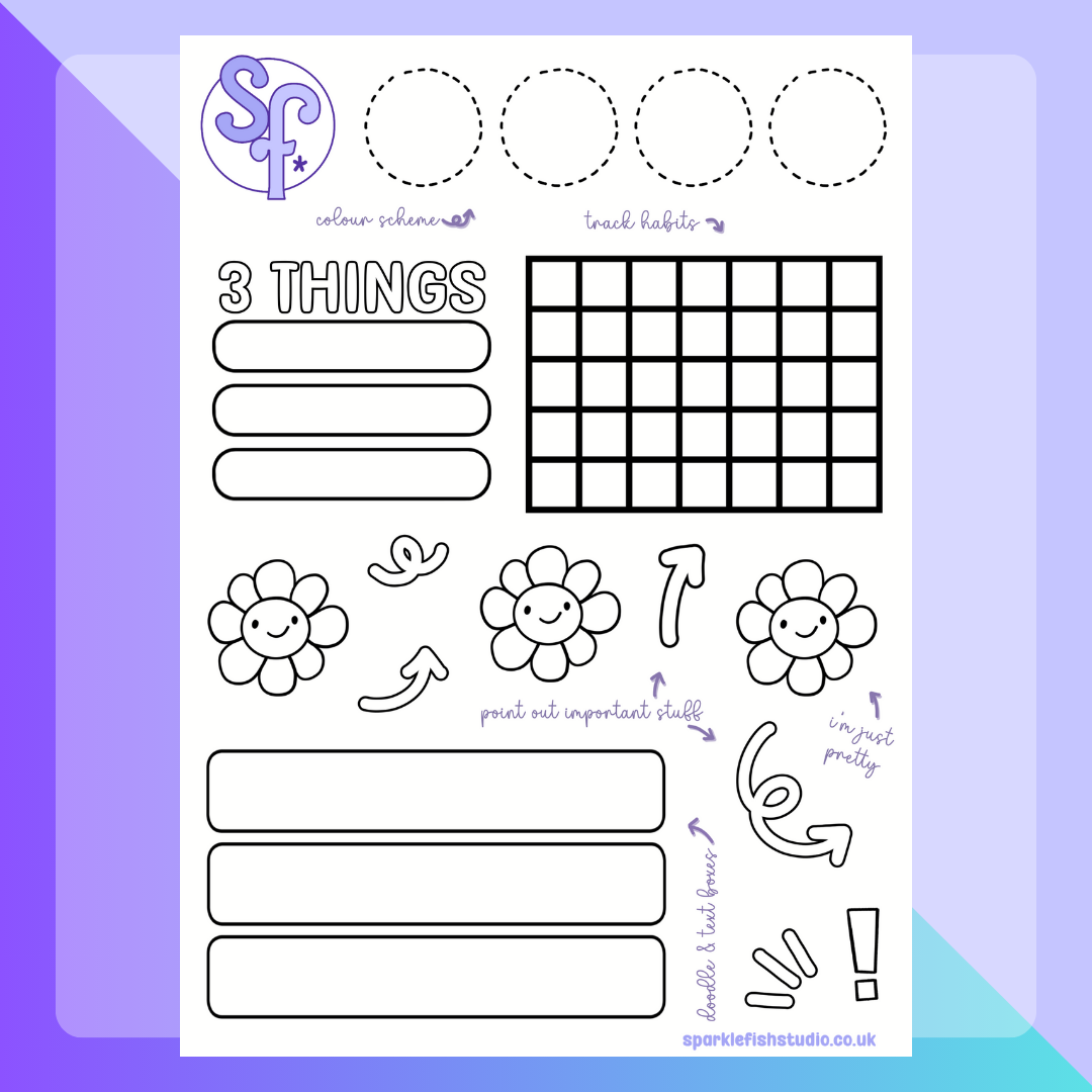 3 things monthly dashboard & tracking - your colour range