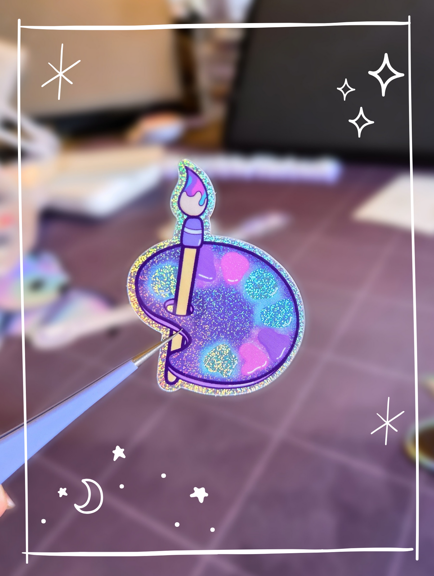 Paint the cosmos - Fine Glitter sticker