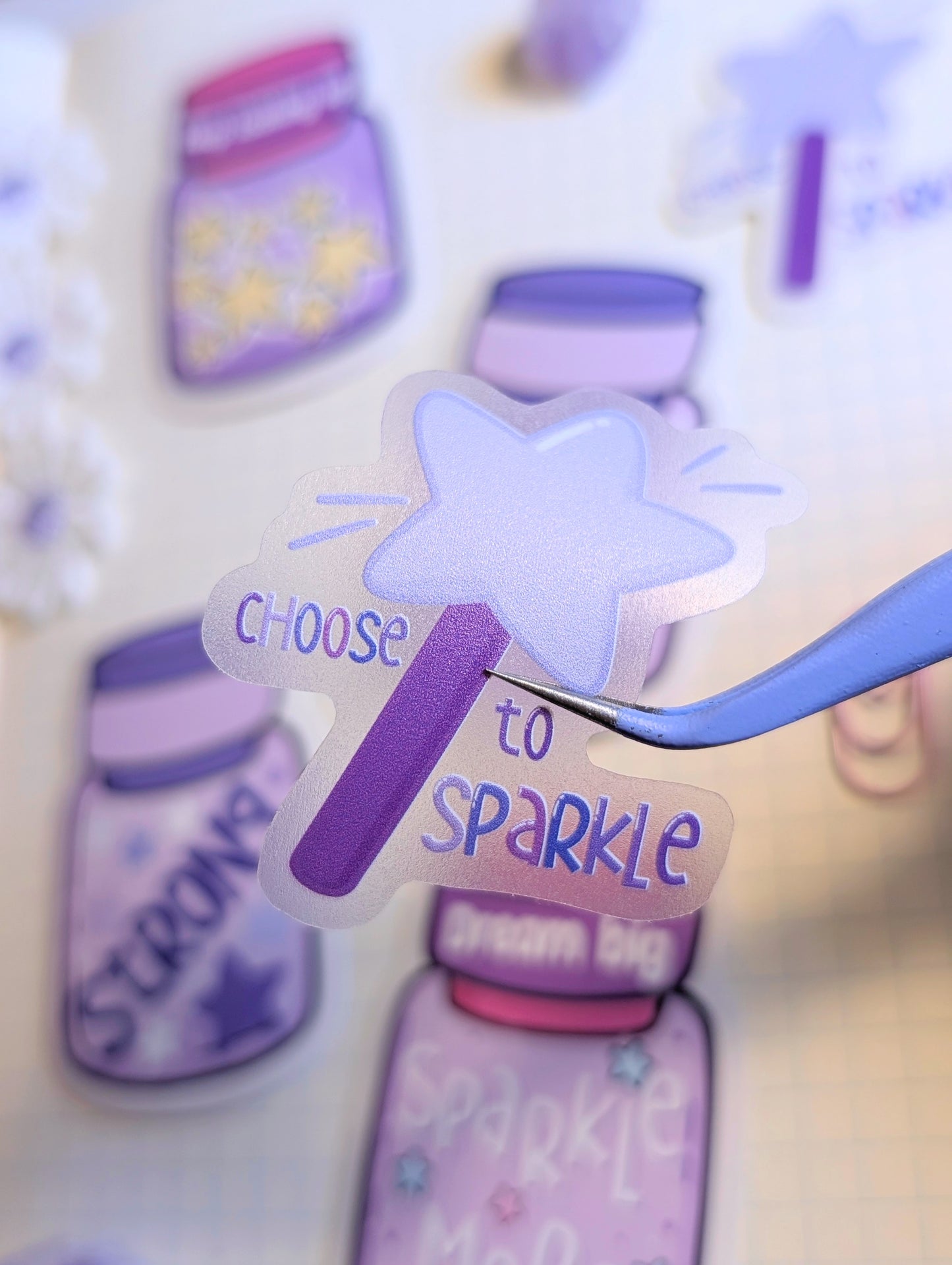 Cosy Star Jar Collection | Clear Matte Vinyl Sticker