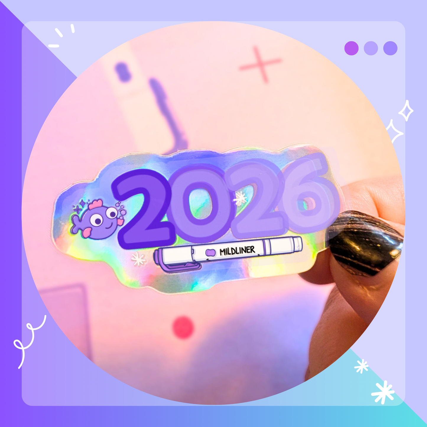 2026 Purples - Holographic Effects Sticker