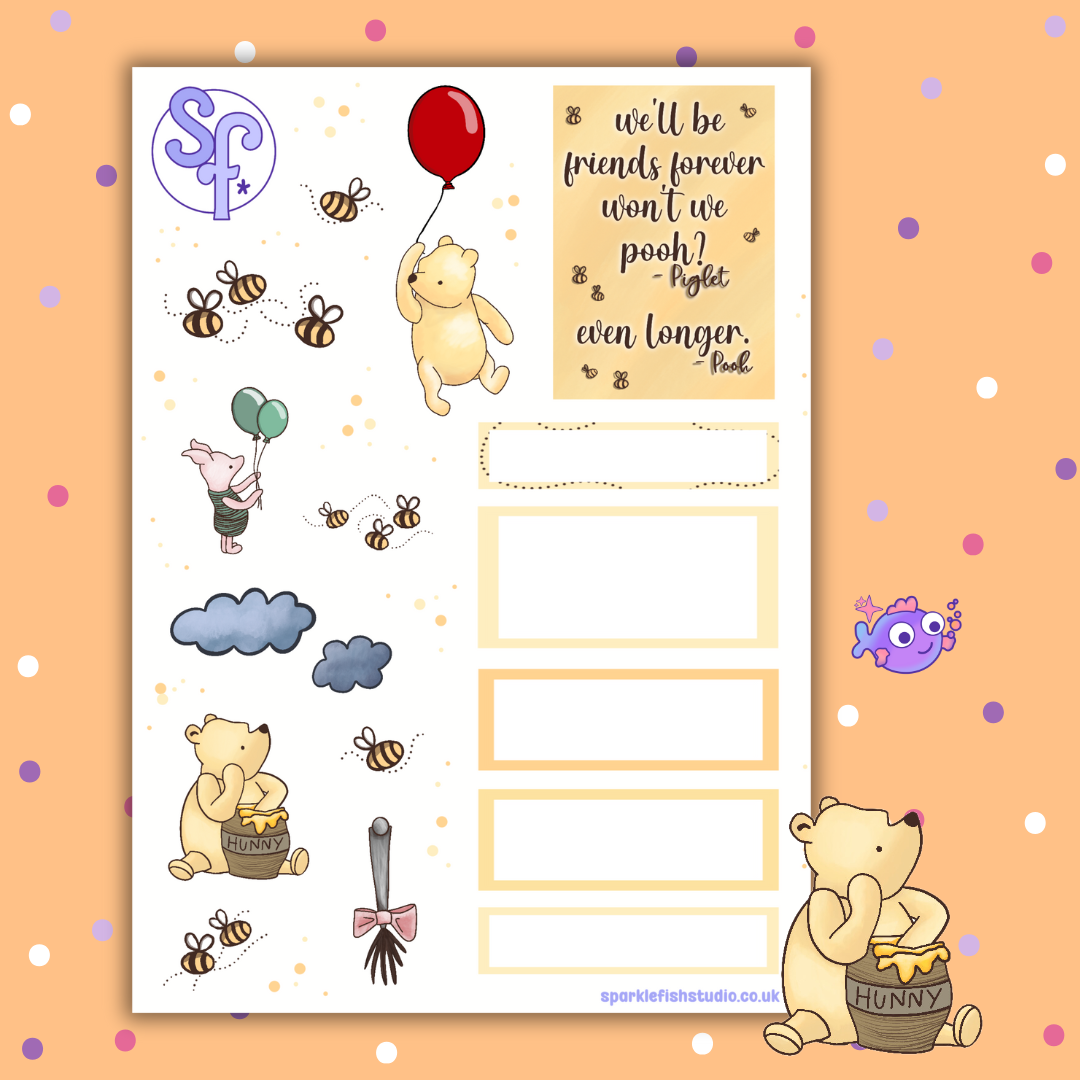 Classic Pooh 🎈 Journal sheet