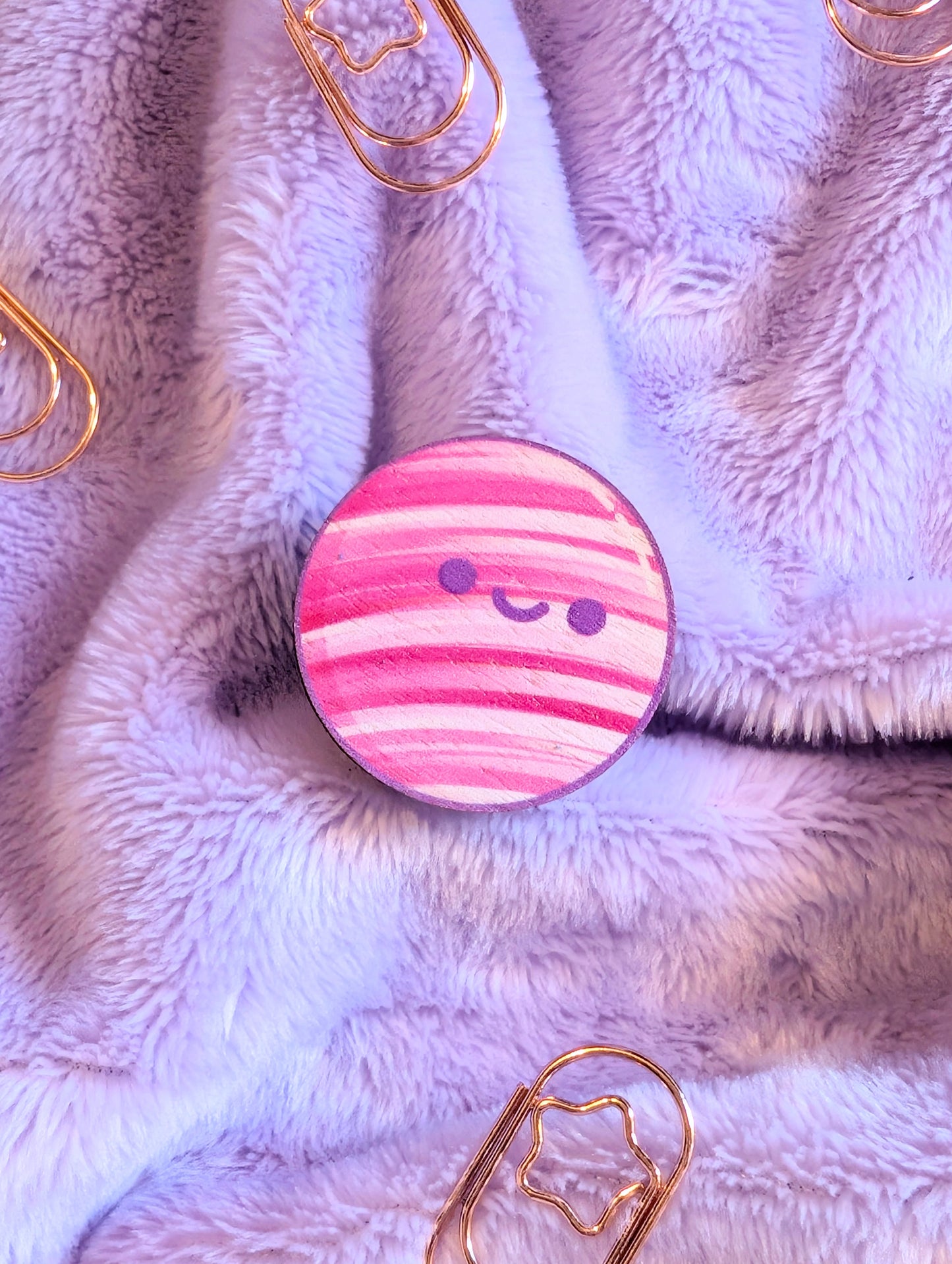 Bright and Breezy Planet - Maple Wooden Pin