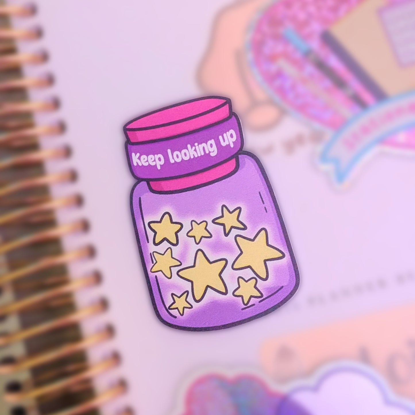 Cosy Star Jar Collection | Clear Matte Vinyl Sticker