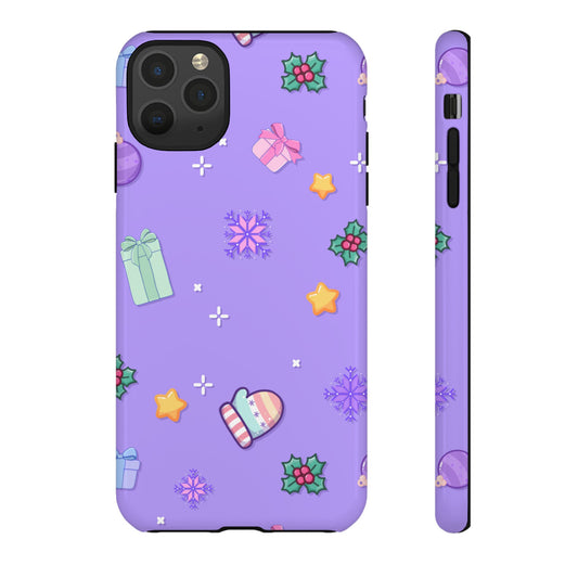 Purple Festive Pattern Tough Phone Case