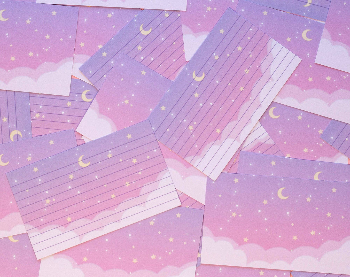 Unicorn Eclipse - Starry Clouds Note Cards