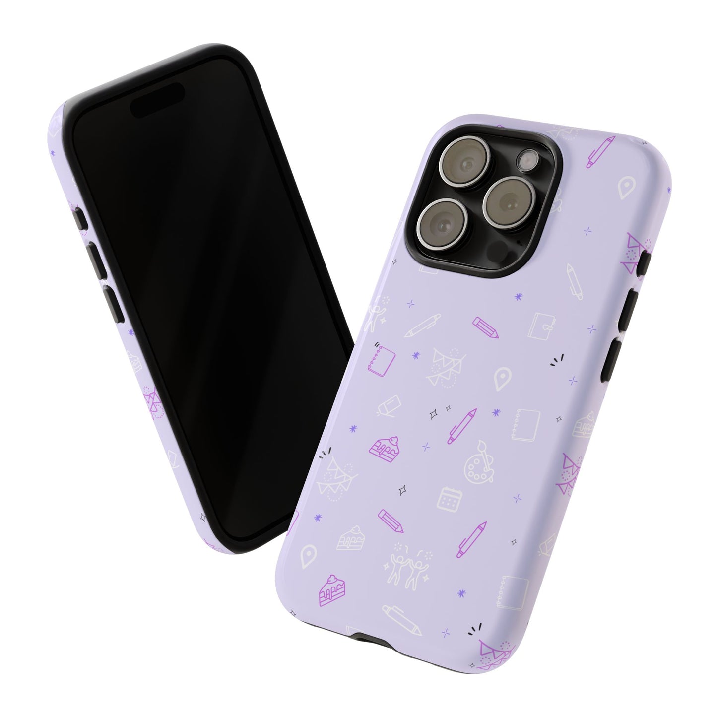 Pastel Purple Pattern Phone Tough Case — Purple Planner Party Merch