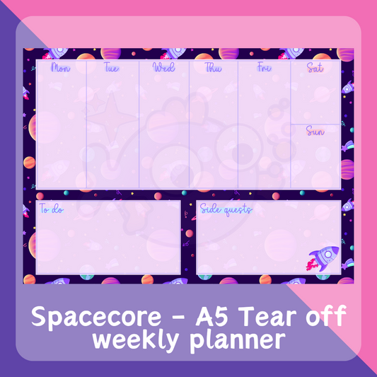 Spacecore Weekly Notepad Planner