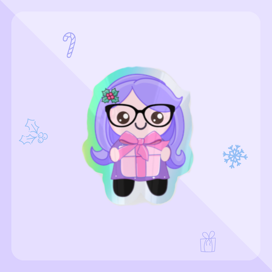 Gifting Holly - Holographic Effects Sticker