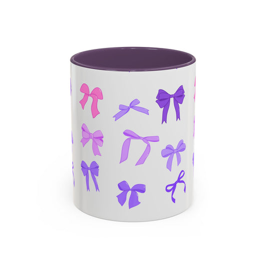 Purple Bow accent Mug