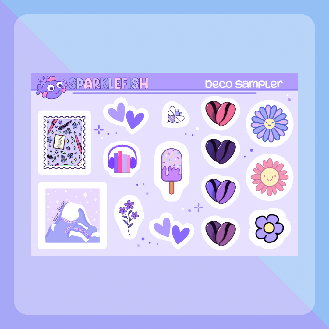 Sticker 4911 Deco Sampler Sticker Sheet – SparkleFish