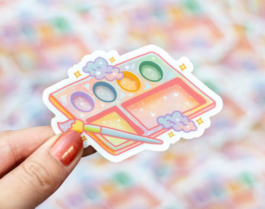 Unicorn Eclipse - Paint Palette Sticker