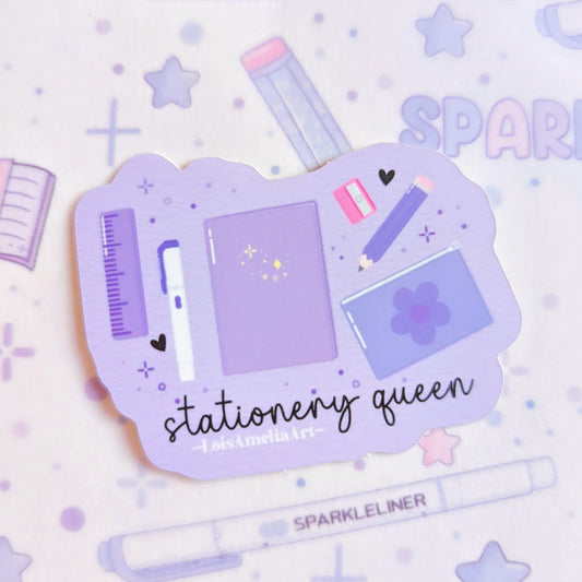 Stationery Queen - Soft Satin Touch Sticker