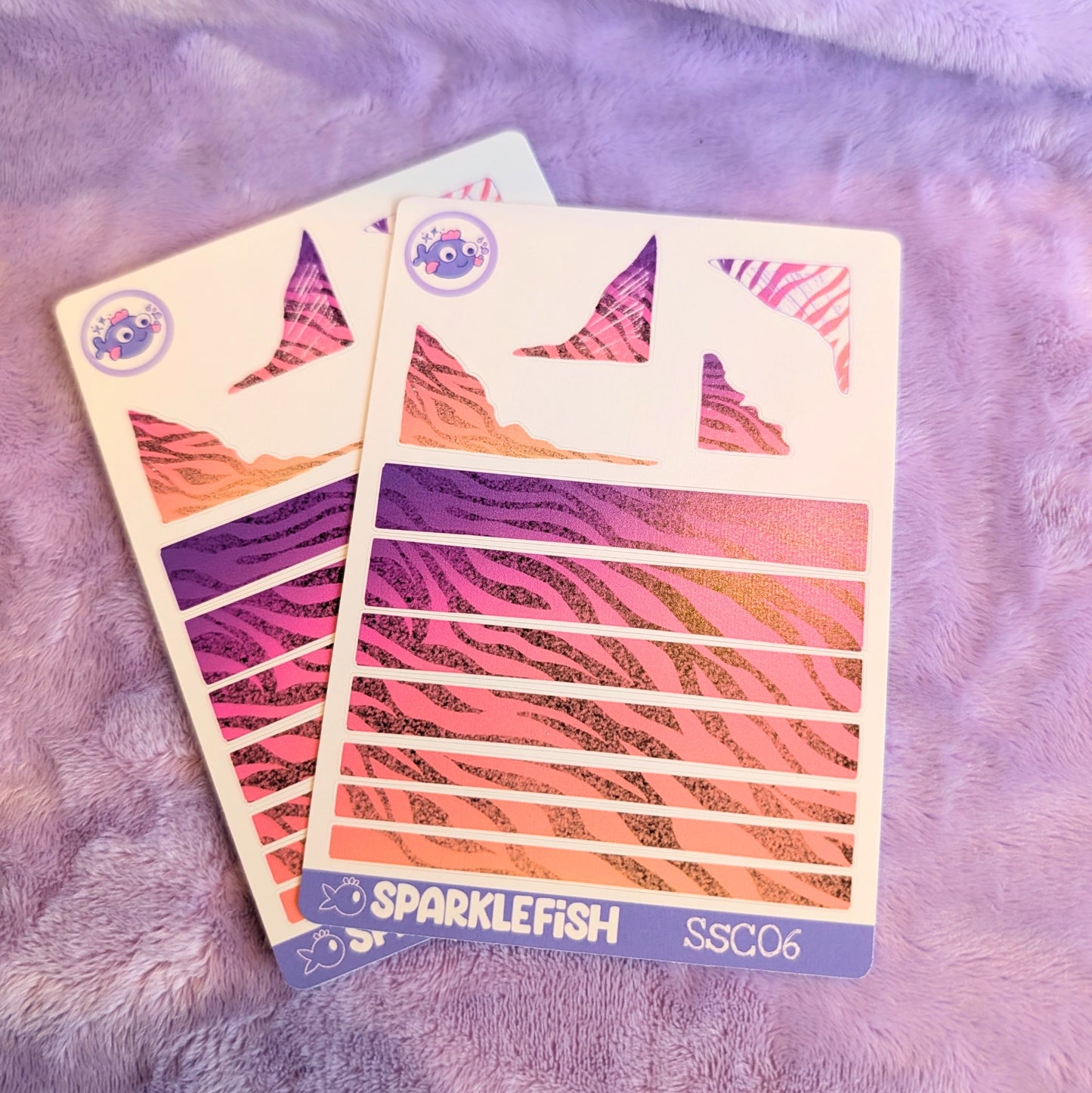 Zebra Pattern Washi Strips - Vinyl Sticker Sheet