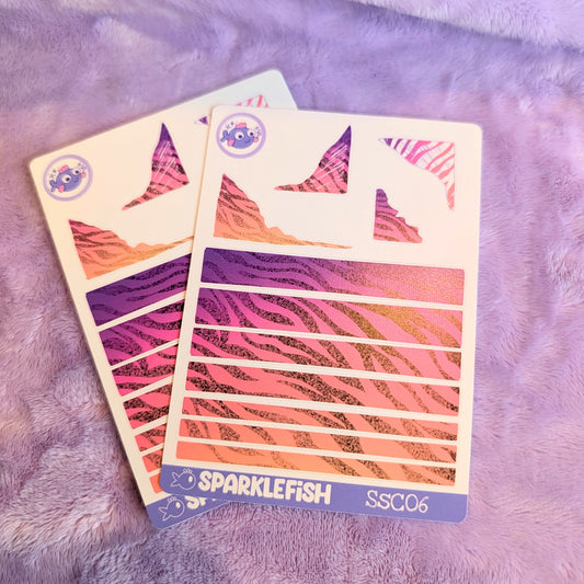 Zebra Pattern Washi Strips - Vinyl Sticker Sheet