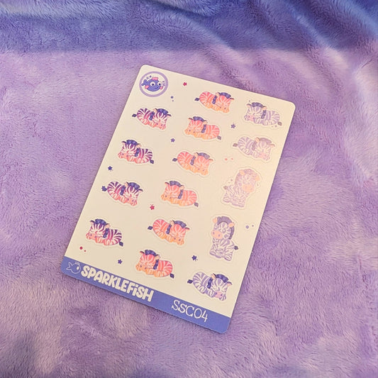 Snoozy Zebras - Deco Vinyl Sticker Sheet