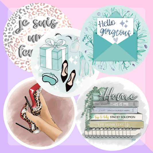 Illustrated Pocket Mirror