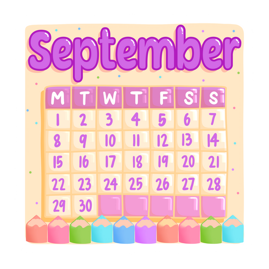 Calendar - Frosted Clear Waterproof Sticker