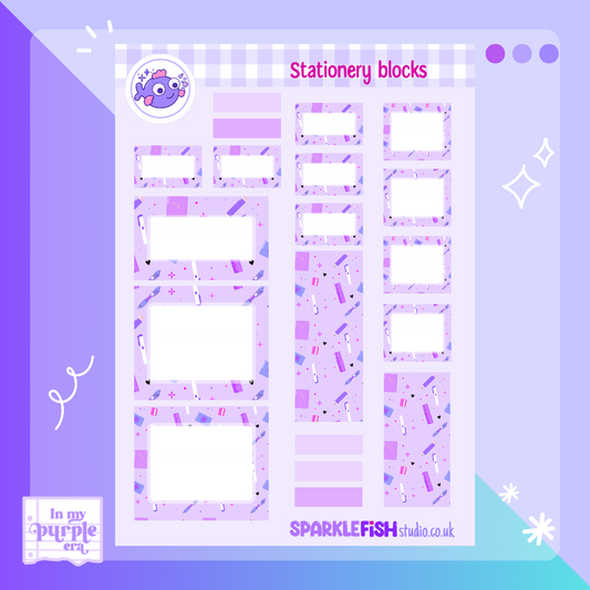Stationery Blocks - Purple Era Collection