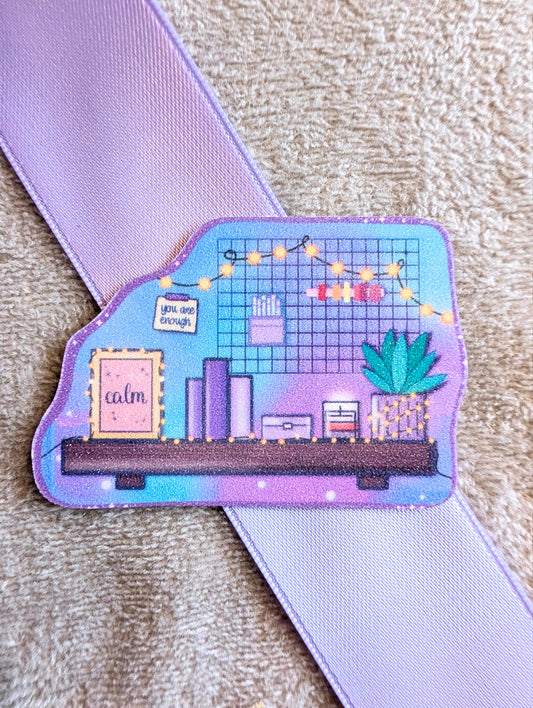 Cosy & Calm Lofi Shelf with Fairy Lights