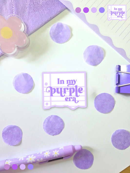 In My Purple Era - Purple Notes Clear Sticker